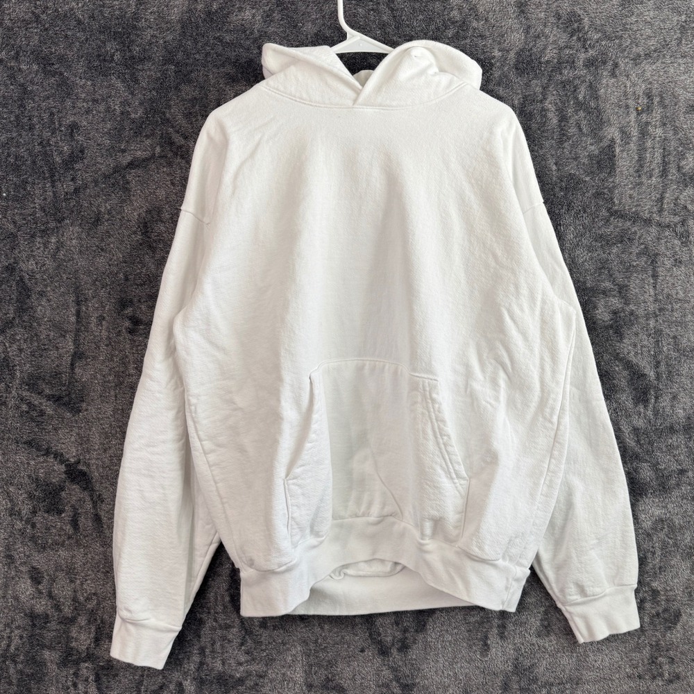 Los Angeles Apparel‎ Pullover Hoodie 14 Oz Heavy Fleece White XL USA Made
